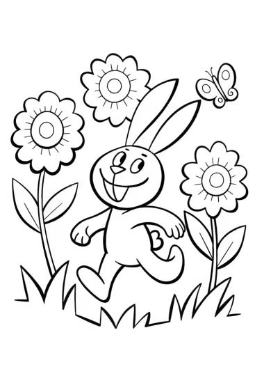 A coloring page of Banban’s Enchanted Seedling Race Coloring Page