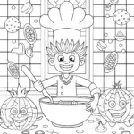 Goku’s Culinary Adventure Coloring Page