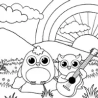 Squishmallow Sunset Serenade Coloring Page