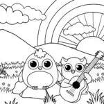 Squishmallow Sunset Serenade Coloring Page