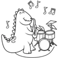 Godzilla jamming with monster friends