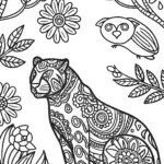 The Guardian of the Jungle Coloring Page