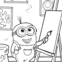 Minion’s Magical Art Studio Coloring Page