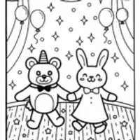 Rainbow Friends’ Dreamy Dance Party Coloring Page