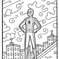 Miles Morales Dreamy City Coloring Page