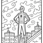 Miles Morales Dreamy City Coloring Page