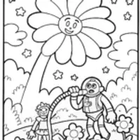Buzz Lightyear’s Galactic Garden Adventure Coloring Page