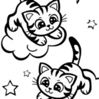 Whimsical Cloud Hoppers Coloring Page