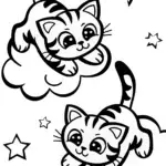Whimsical Cloud Hoppers Coloring Page