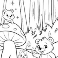 Care Bear Forest Adventure Coloring Page