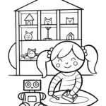 Gabby’s Magical Robot Workshop Coloring Page