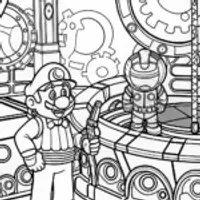 Mario and Luigi’s Historical Time Hop Coloring Page