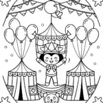 Kuromi’s Enchanted Circus Coloring Page