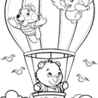 Care Bear’s Magical Balloon Adventure Coloring Page