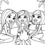 Bratz Beach Bonfire Coloring Page