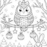 The Squishmallow Festival of Lights Coloring Page