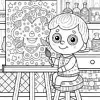 Baby’s First Art Studio Adventure Coloring Page