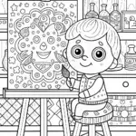 Baby’s First Art Studio Adventure Coloring Page