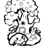 Cinnamoroll’s Enchanted Forest Adventure Coloring Page