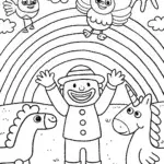 JJ’s Rainbow Adventure Coloring Page