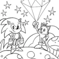 Sonic’s Cosmic Adventure Coloring Page