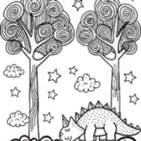 Dinosaur Daydreams Coloring Page