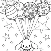 Cinnamoroll’s balloon ride through the stars