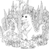 Godzilla’s Forest Adventure Coloring Page