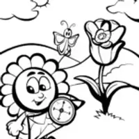 The Daring Flower Expedition Coloring Page