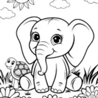 Giggles in the Garden Coloring Page