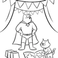 Superhero Pets Coloring Page