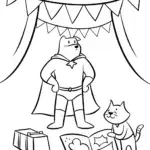 Superhero Pets Coloring Page