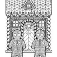 Gingerbread House Detective Agency Coloring Page
