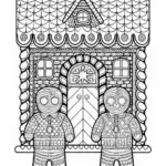 Gingerbread House Detective Agency Coloring Page