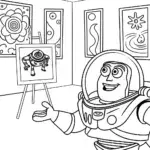 Buzz Lightyear’s Alien Art Gallery Coloring Page