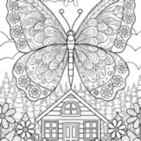 Butterfly Architect Building a Floral Home