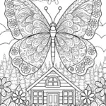 Butterfly Architect Building a Floral Home