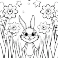 Banban’s Wondrous Garden Maze Adventure Coloring Page