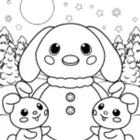 Cinnamoroll’s Cozy Winter Wonderland Coloring Page