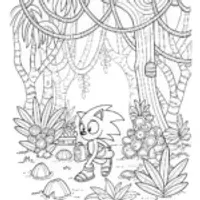 Sonic’s Jungle Adventure Coloring Page