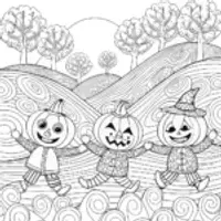 The Enchanted Pumpkin Patch Parade Coloring Page
