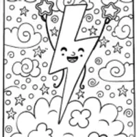 Lightning Bolt Juggler Coloring Page