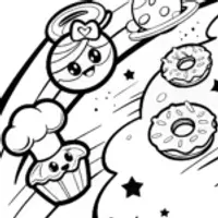 Shopkins Cosmic Cupcake Space Bakery Coloring Page