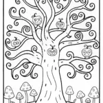 The Enchanted Halloween Tree Coloring Page
