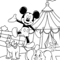 Mickey Mouse’s Magical Circus Adventure Coloring Page
