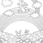 Charmander’s Rainbow Adventure Coloring Page