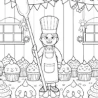 JJ’s Magical Bakery Adventure Coloring Page