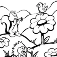 Rainbow Friends Concert Coloring Page