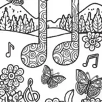 Butterfly Garden Symphony Coloring Page