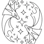 Reshiram and Zekrom’s Epic Duel Coloring Page